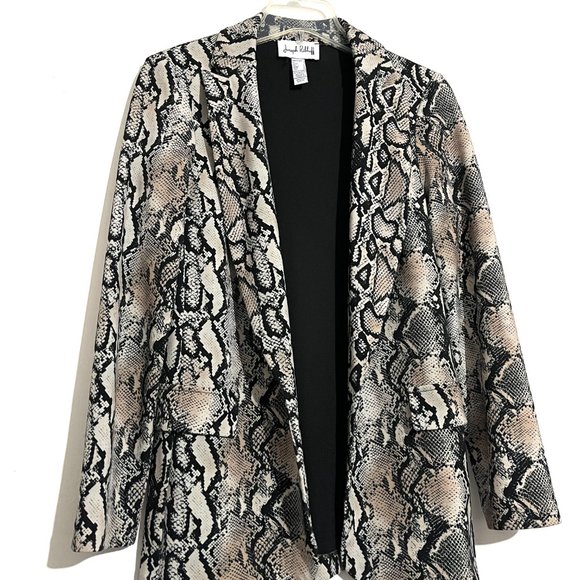 JOSEPH RIBKOFF Snake Print Open Front Jacket - Picture 9 of 12